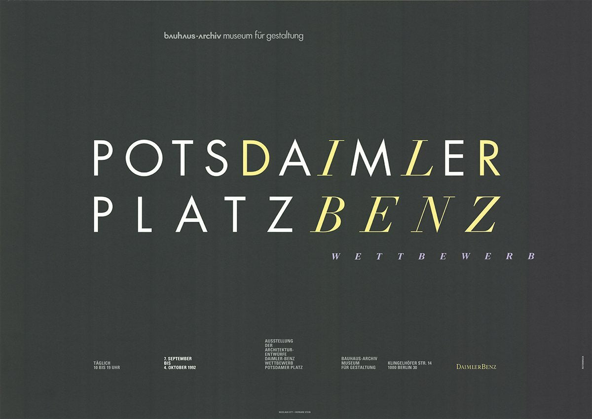 Nicolaus Ott Potsdamer Platz Benz Competition " Lithograph Co