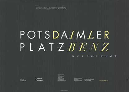 Nicolaus Ott Potsdamer Platz Benz Competition " Lithograph Co