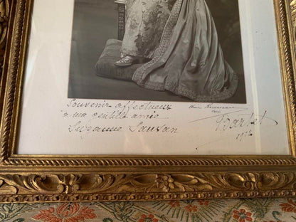 Julia Bartet Signed Photo Set 1911  French Antique Actress Portraits W/ Frames