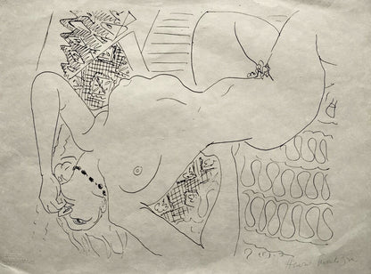 Henri Matisse Lithograph Coa Contract Signed By Hand Numbered In Pencil Crayon