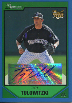 Troy Tulowitzki Autographed 2007 Bowman Rookie