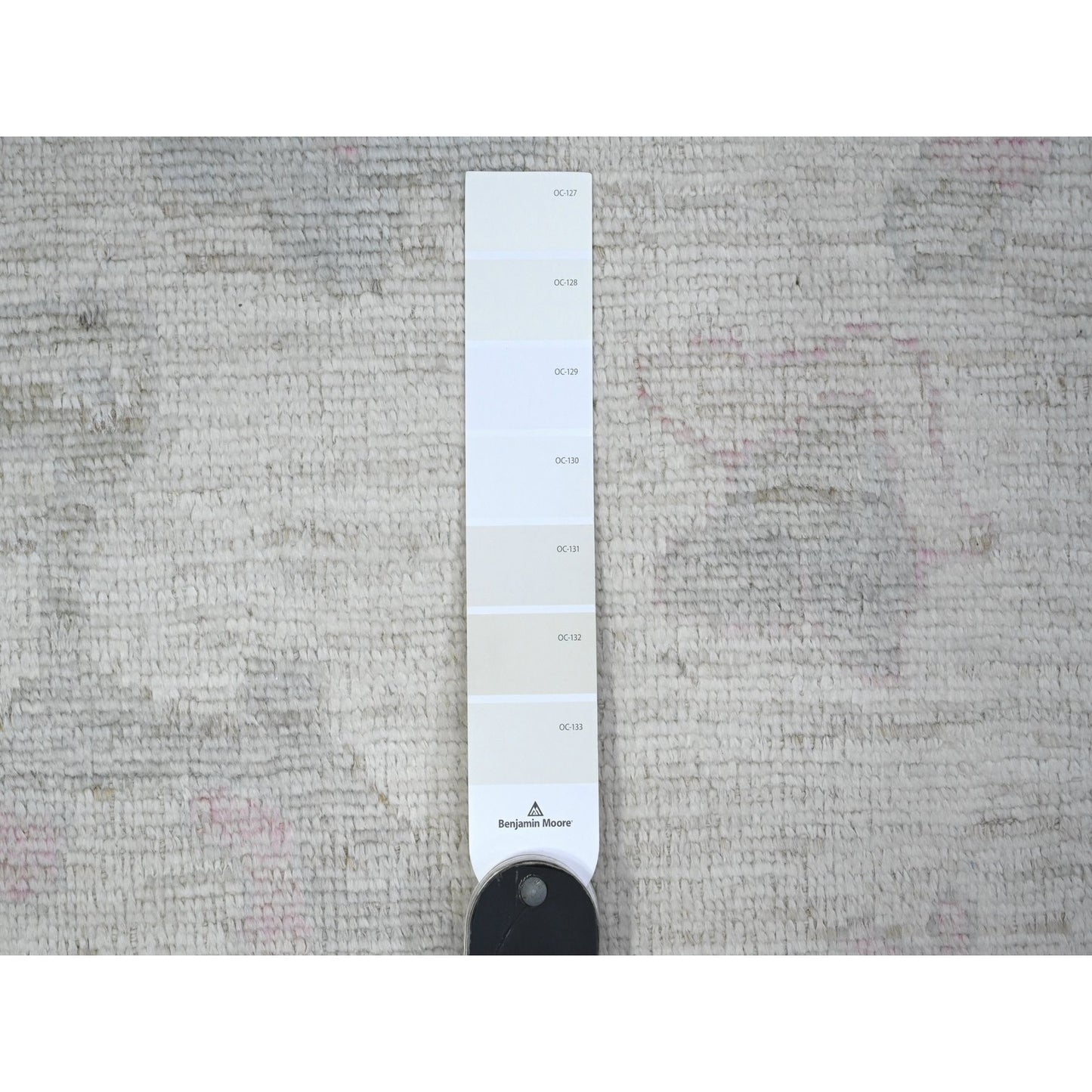 11'4"X15'5" Smoke White Wool Weft Afghan Angora Oushak Xl Oriental Rug