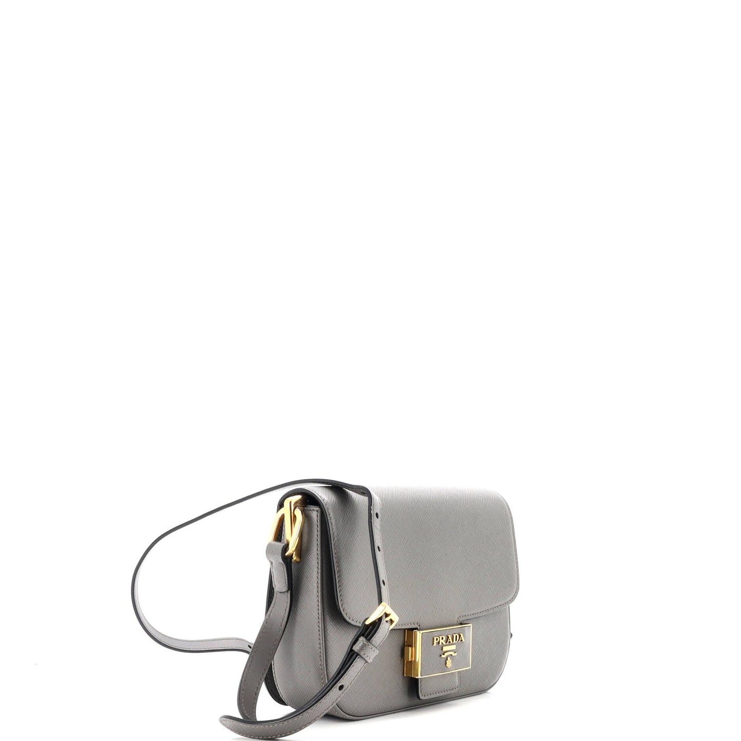 Prada Embleme Flap Bag Saffiano Leather Small