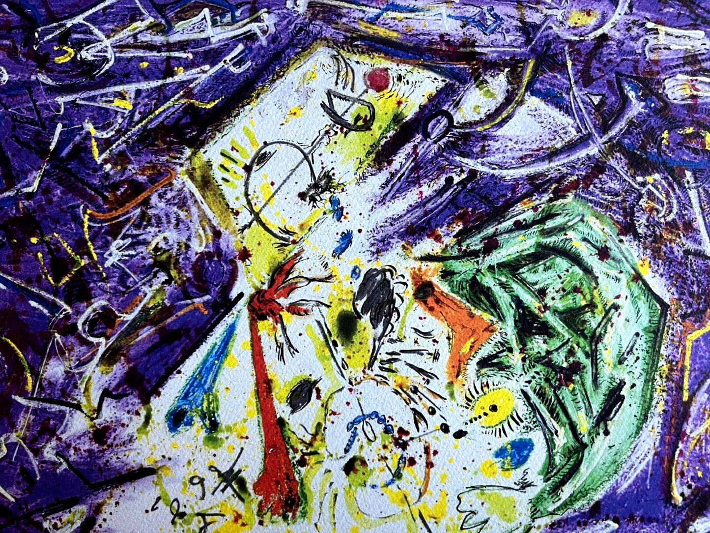 Jackson Pollock Action Painting Coa Signed Numbered By Hand