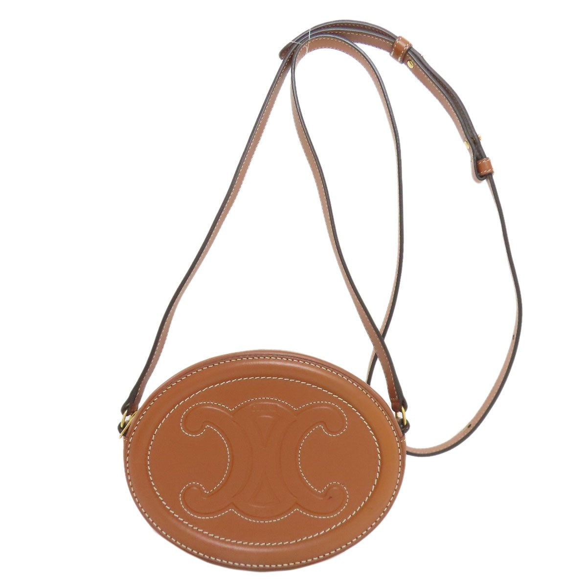 Calf CELINE Oval Purse Cuir Triomphe Shoulder Bag