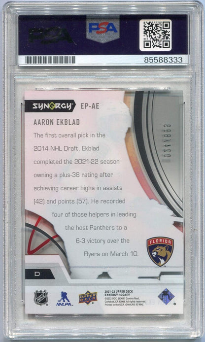 Aaron Ekblad Autographed 2021 - 2022 Upper Deck Synergy Card #Ep-Ae 24/899 Psa/D