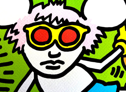 Keith Haring Lithograph' Andy Mouse' Coa