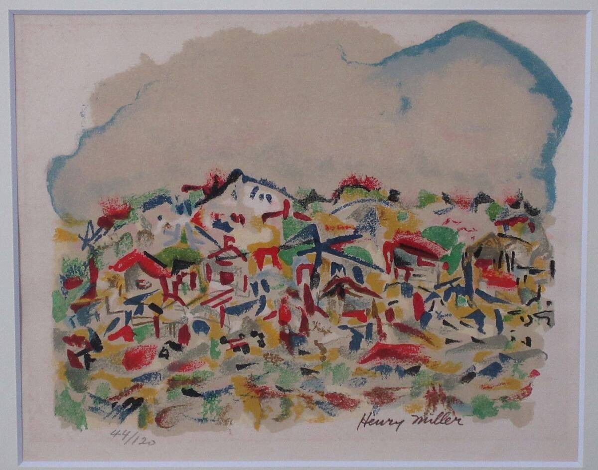 Henry Miller Lithograph Landscape Art signed ED 44/ 120 Framed Collectible Print