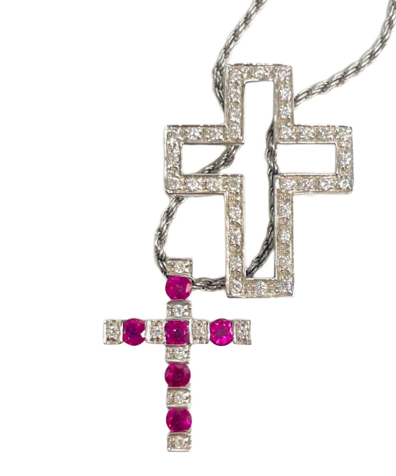 Damiani Belle Epoque Cross Necklace