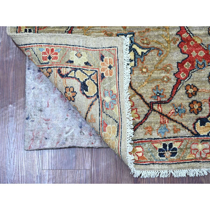 Stone Gray Peshawar 2 6 Bijar Garus Hand Knotted Wool Runner