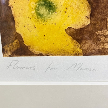 Jenny Devereux "Flowers For Mama" Signed Etching 59/125 Framed Floral Art Uk
