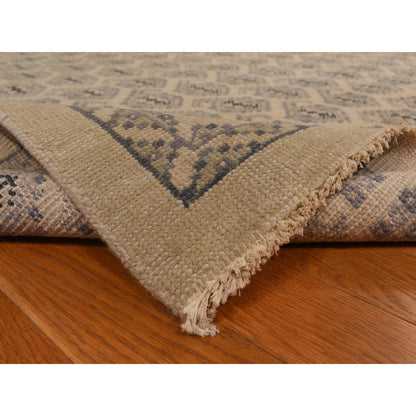 11'8"x14'9" White Turkish Knot Design Wool Hand Knotted Oversized Rug