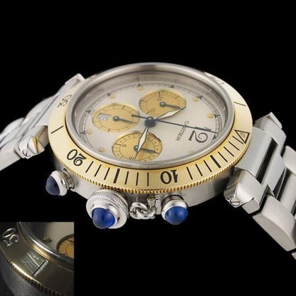 Cartier Pasha 38Mm Chronograph W31011H3 Yg/Ss