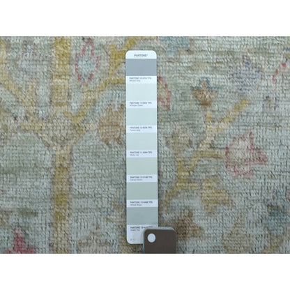 5'10"X8'9" Angora Oushak With Extremely Durable Hand Knotted Green Rug