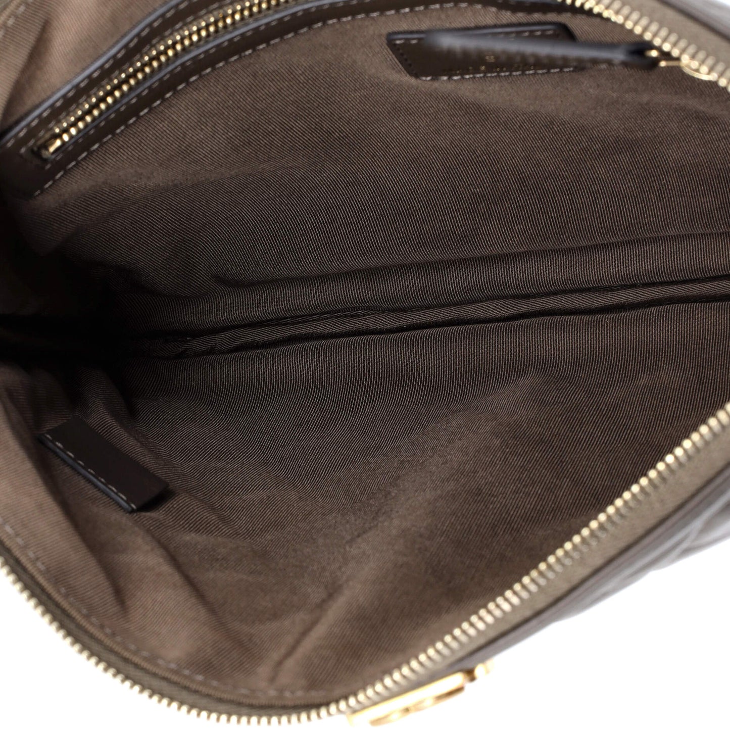 Chanel Boy O Case Clutch Quilted Lambskin Medium