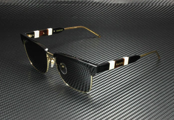 GUCCI GG0603S 001 Black Grey Square Men's
