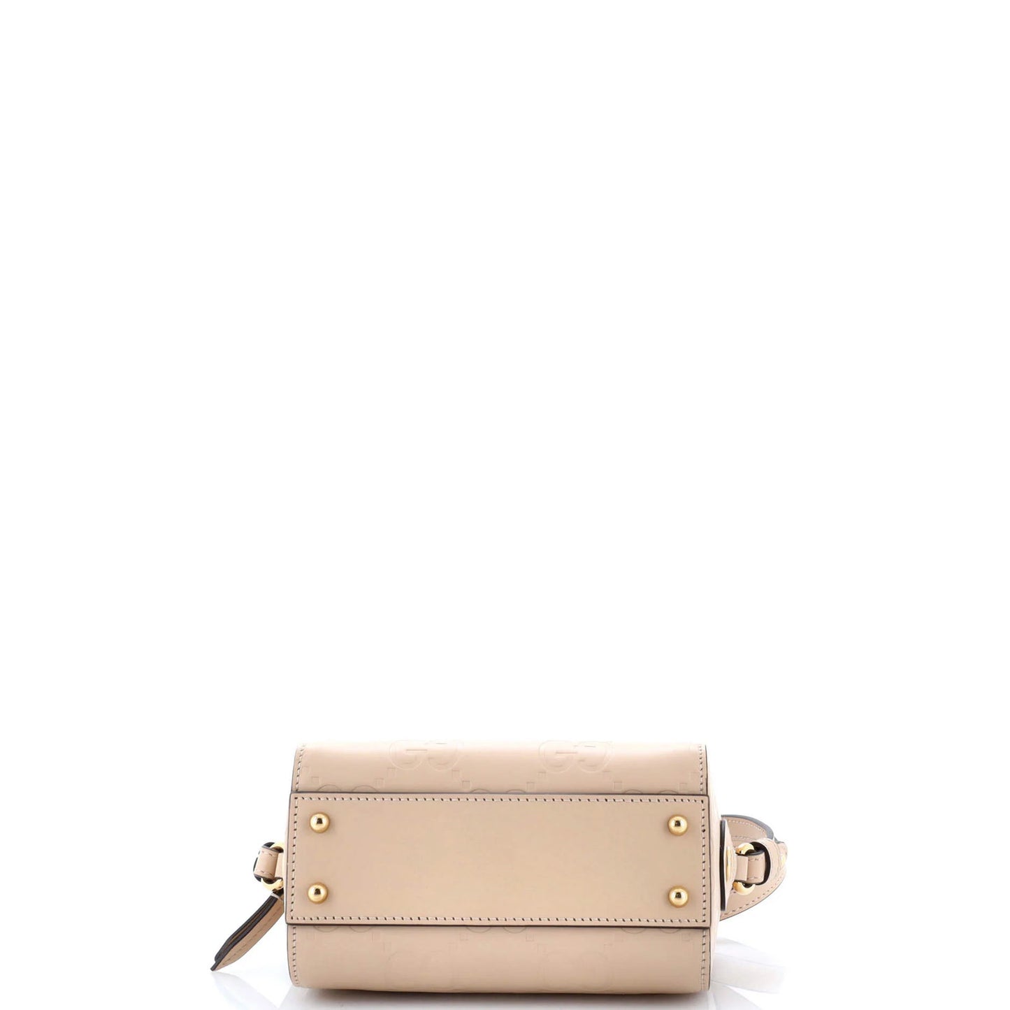 Gucci Convertible Top Handle Bag Jumbo Gg Embossed Leather Mini