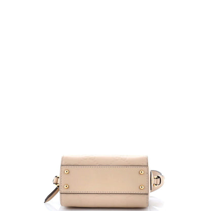 Gucci Convertible Top Handle Bag Jumbo Gg Embossed Leather Mini