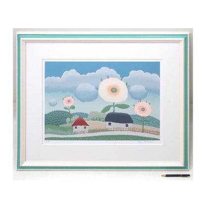 Ivan Rabuzin (Croatia) "Cottages Flowers" Original Silk Screen Signed Framed