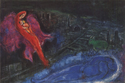 Marc Chagall The Seine Bridges " Offset Lithograph Modernism