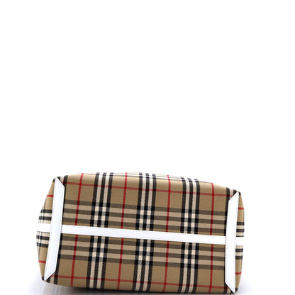 Burberry London Tote Vintage Check Canvas Small