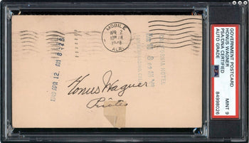 1949 Honus Wagner Hof Signed Government Postcard