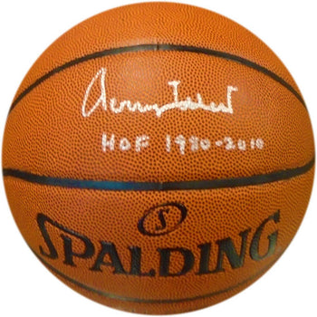 Jerry West Hof 1980-2010 Autographed Spalding Indoor / Outdoor Basketball (Psa/D