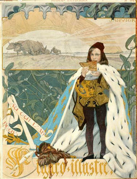 Original Vintage Poster Galette Du Roi For Figaro Illustre 1898