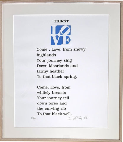 Robert Indiana Blue The Book Of Love Silkscreen
