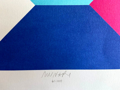 Bruno Munari Lithograph Signed Numbered Certified Stamp