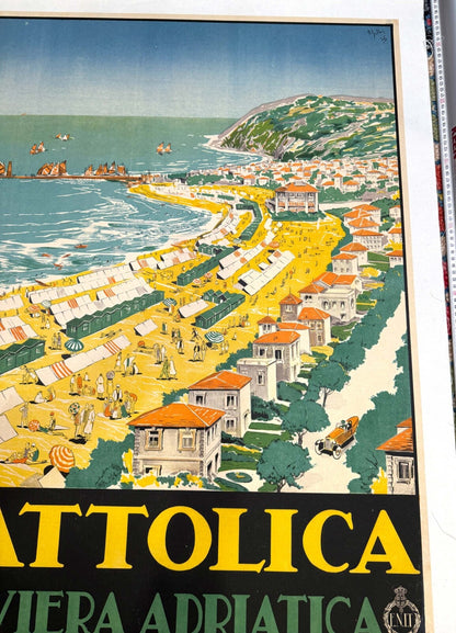 Cattolica Riviera Adriatica Livio Apollini 1926 Original Italian Poster