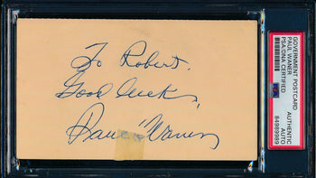 Paul Waner Hof Autographed/Inscr 1949 Gpc