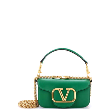 Valentino Garavani Vlogo Loco Flap Shoulder Bag Leather Small