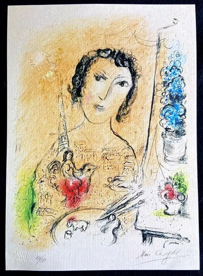 Marc Chagall Lithograph "Self