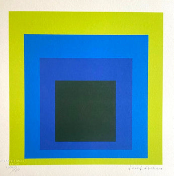 Josef Albers Lithograph Coa Signed O.P. Hand Numbered Certified