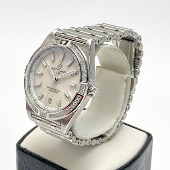 Breitling A77310 Silver Case Size 32Mm Ladies Used Watch #23111