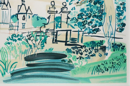 Raoul Dufy Lithograph Print "Chenonceaux" Signed 1937 Spadem Paris 1967