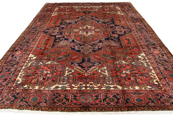 Vintage Serapi Oriental Rug Classic Floral Farmho