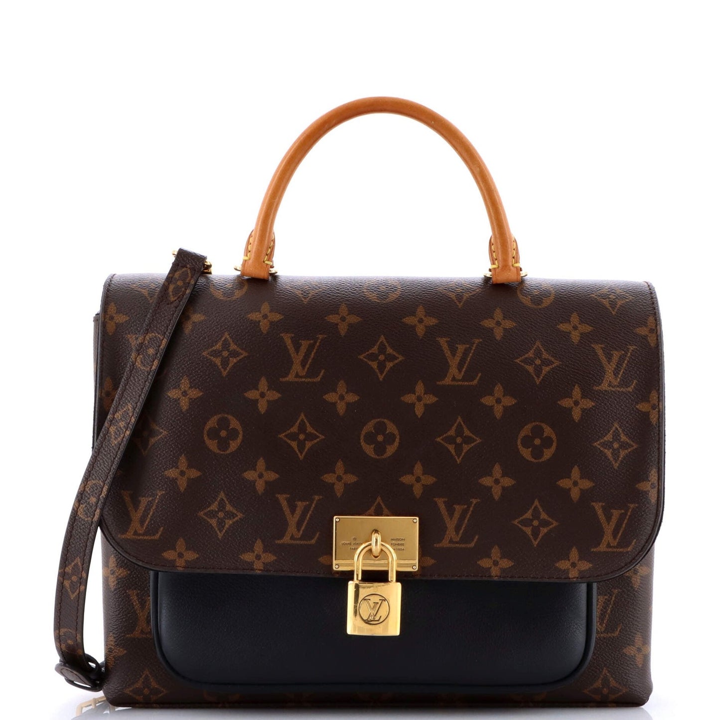 Louis Vuitton Marignan Handbag Monogram Canvas With Leather