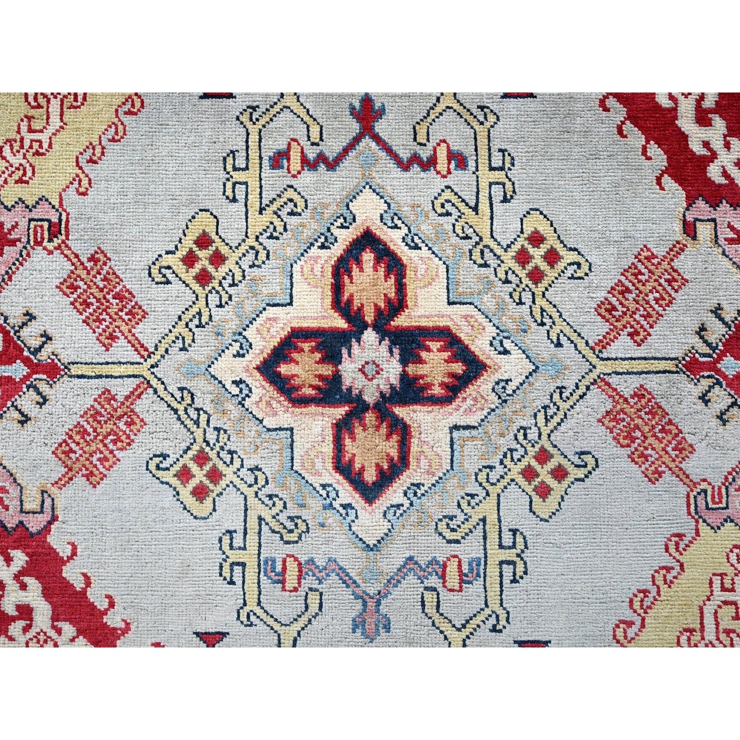 7'10"X9'10" Whisper Green Afghan Oushak Design 100% Wool Hand Knotted Rug