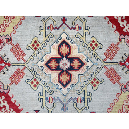 7'10"X9'10" Whisper Green Afghan Oushak Design 100% Wool Hand Knotted Rug