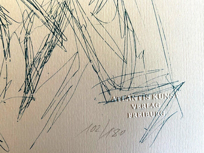 Alberto Giacometti Lithograph Certificated Numbered Coa Signed