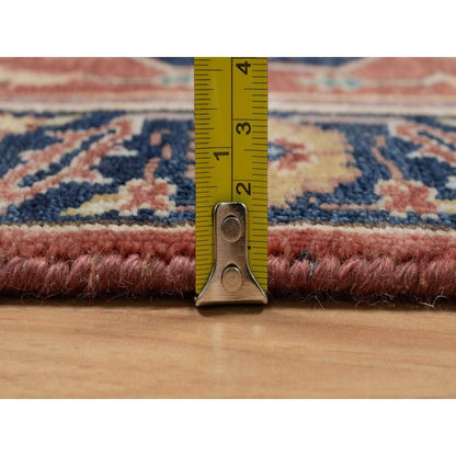 2'1"X3'2" Red Antiqued Heris Hand Knotted New Zealand Wool Sample Mat Rug