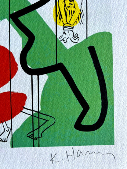 Keith Haring Lithograph Coa Signed Numbered Op Certified