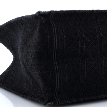 Christian Dior Book Tote Cannage Embroidered Canvas Medium