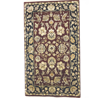 Handmade Agra Jaipur Rug Floral Thick Pile