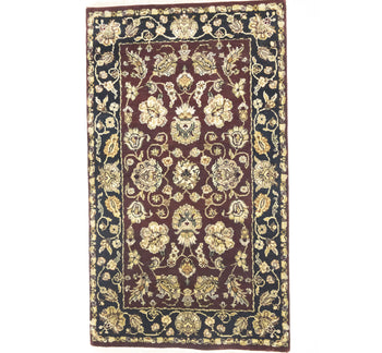 Handmade Agra Jaipur Rug Floral Thick Pile
