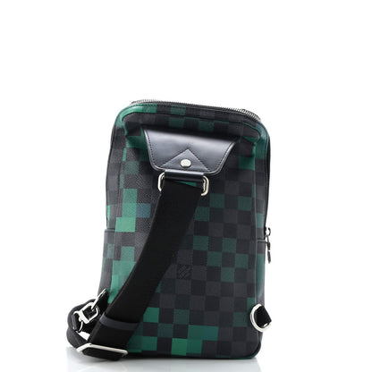 Pixel Louis Vuitton Avenue Sling Bag Limited Edition Damier Graphite