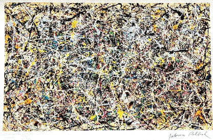 Jackson Pollock Action Painting Coa Signed