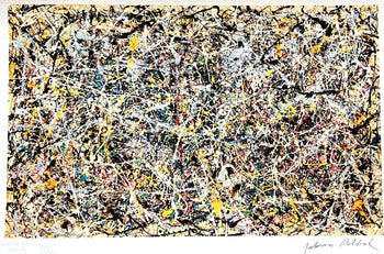 Jackson Pollock Action Painting Coa Signed